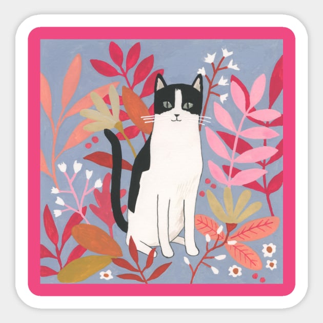 Black and White Cat Sticker by AlisonKolesar